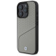 BMW Sign Leather Textured and Line MagSafe iPhone 16 Pro Case - Gray