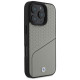 BMW Sign Leather Textured and Line MagSafe iPhone 16 Pro Case - Gray