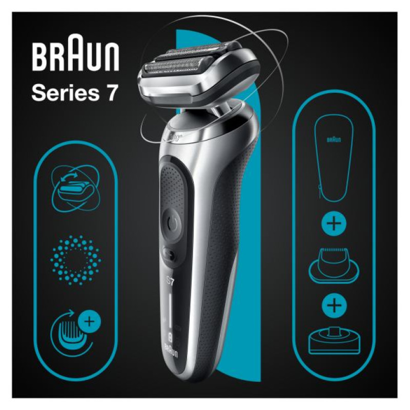 Braun Series 7 360 Flex skuveklis  AutoSense, sudraba - 71-S4200cs
