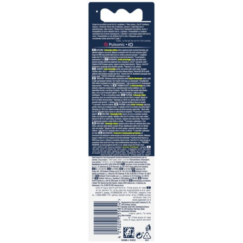 Braun el.zobu birstes uzgalis Cross Action, 2 gab, melns - EB 50-2 BLK