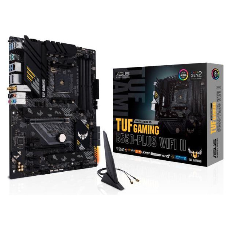 Asus Mainboard|ASUS|AMD B550|SAM4|ATX|Memory DDR4|Memory slots 4|1xPCI-Express 3.0 1x|1xPCI-Express 3.0 4x|1xPCI-Express 4.0 16x|2xM.2|1xHDMI|1xDisplayPort|2xAudio-In|3xAudio-Out|2xUSB 2.0|1xUSB type C|5xUSB 3.2|1xOptical S/PDIF|1xRJ45|TUFGAMB550-PLUSWIFI