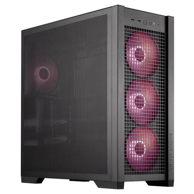 Asus Case|ASUS|TUF Gaming GT302 ARGB|MidiTower|Case product features Transparent panel|Not included|ATX|EATX|MicroATX|MiniITX|Colour Black|TUFGAMINGGT302ARGBBK
