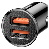 Baseus Circular smart car charger 2x USB QC3.0 Quick Charge 3.0 SCP AFC 30W black (CCALL-YD01)