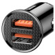 Baseus Circular smart car charger 2x USB QC3.0 Quick Charge 3.0 SCP AFC 30W black (CCALL-YD01)