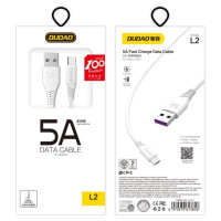 Dudao cable USB / USB Type C 5A cable 2m white (L2T 2m white)