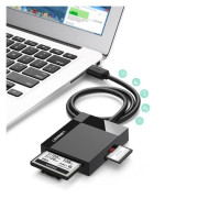 Ugreen CR125 30231 SD / micro SD / CF / MS memory card reader with 1m USB 3.0 cable - black