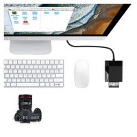 Ugreen CR125 30231 SD / micro SD / CF / MS memory card reader with 1m USB 3.0 cable - black