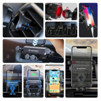 Wozinsky car phone holder gravity for ventilation grille black (WCH-05)