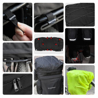 Wozinsky spacious bike bag 60 l for the trunk (rain cover included) black (WBB13BK)