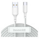Baseus 2x USB-A - USB Type C cable fast charging Quick Charge 40 W 5 A 1.5 m - white (TZCATZJ-02)