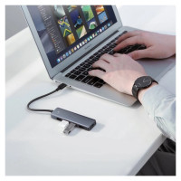 Ugreen USB Type C HUB - 4x USB 3.2 Gen 1 with USB-C power port gray (CM219 70336)