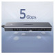 Ugreen USB Type C HUB - 4x USB 3.2 Gen 1 with USB-C power port gray (CM219 70336)