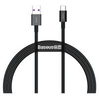 Baseus Superior USB - USB Typ C fast charging data cable 66 W (11 V / 6 A) Huawei SuperCharge SCP 1 m black (CATYS-01)