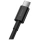 Baseus Superior USB - USB Typ C fast charging data cable 66 W (11 V / 6 A) Huawei SuperCharge SCP 1 m black (CATYS-01)