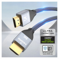 Wozinsky cable HDMI 2.1 8K 60 Hz 48 Gbps / 4K 120 Hz / 2K 144 Hz 3 m silver (WHDMI-30)