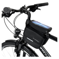 Wozinsky frame bike bag bicycle pannier waterproof phone case 1.5l black (WBB26BK)