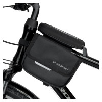 Wozinsky frame bike bag bicycle pannier waterproof phone case 1.5l black (WBB26BK)