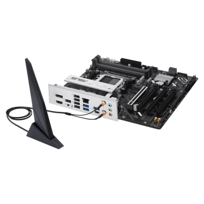 Asus Mainboard|ASUS|AMD B850|SAM5|Micro-ATX|Memory DDR5|Memory slots 4|3xPCI-Express 4.0 16x|1xPCI-Express 5.0 16x|3xM.2|1xHDMI|1xDisplayPort|5xUSB 2.0|2xUSB 3.2|2xUSB-C|1xRJ45|3xAudio port|B850MMAXGAMINGWIFI