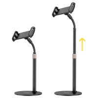 Wozinsky stand for tablet and phone on the desk black (WTHBK4)