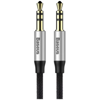 Baseus Yiven M30 stereo AUX 3.5 mm audio cable male mini jack 1m silver-black (CAM30-BS1)