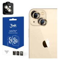 3Mk Protection Camera glass for iPhone 14 Plus 9H for 3mk Lens Protection Pro series lens - gold