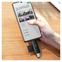 Ugreen adapter SD / micro SD card reader (USB-A / USB-C) black (CM304)