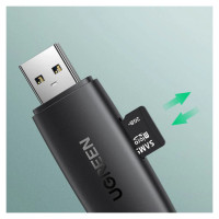 Ugreen adapter SD / micro SD card reader (USB-A / USB-C) black (CM304)