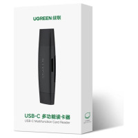 Ugreen adapter SD / micro SD card reader (USB-A / USB-C) black (CM304)