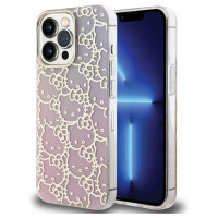 Hello Kitty IML Gradient Electrop Crowded Kitty Head Case for iPhone 15 Pro - Pink
