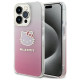 Hello Kitty IML Gradient Electrop Kitty Head case for iPhone 15 Pro Max - pink
