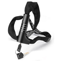 Rockbros 3230002001 bicycle lock with combination and key - black