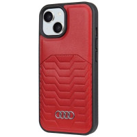 Audi Synthetic Leather case with MagSafe for iPhone 15 / 14 / 13 - red