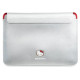 Hello Kitty PU Metal Logo case for a 14" laptop - silver