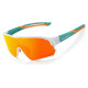 Rockbros 14110009003 polarized cycling glasses for children 8-14 years old - green and white