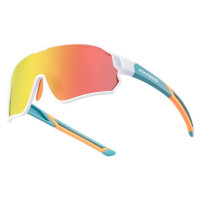 Rockbros 14110009003 polarized cycling glasses for children 8-14 years old - green and white
