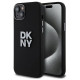 Dkny Liquid Silicone Metal Logo iPhone 15/14/13 Case - Black