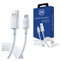 3Mk Protection 3mk Hyper Cable USB-A / micro USB 5V 2.4A 1.2m - white