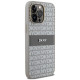 Dkny Leather Mono Stripe & Metal Logo case for iPhone 14 Pro Max - beige