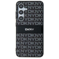 Dkny Leather Mono Stripe & Metal Logo case for Samsung Galaxy S24+ - black