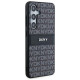 Dkny Leather Mono Stripe & Metal Logo case for Samsung Galaxy S24+ - black