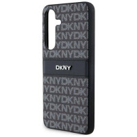 Dkny Leather Mono Stripe & Metal Logo case for Samsung Galaxy S24+ - black