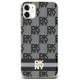 Dkny IML Checkered Mono Pattern & Printed Stripes MagSafe Case for iPhone 11 / Xr - Black