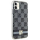 Dkny IML Checkered Mono Pattern & Printed Stripes MagSafe Case for iPhone 11 / Xr - Black