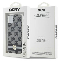 Dkny IML Checkered Mono Pattern & Printed Stripes MagSafe Case for iPhone 11 / Xr - Black
