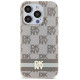 Dkny IML Checkered Mono Pattern & Printed Stripes MagSafe case for iPhone 13 Pro / 13 - beige