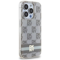 Dkny IML Checkered Mono Pattern & Printed Stripes MagSafe case for iPhone 13 Pro / 13 - beige