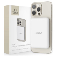 Tech-Protect LifeMag PB10 Powerbank with MagSafe 5000mAh 15W USB-C port - white + USB-C cable