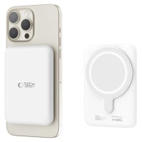 Tech-Protect LifeMag PB10 Powerbank with MagSafe 5000mAh 15W USB-C port - white + USB-C cable