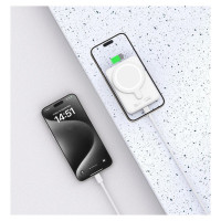 Tech-Protect LifeMag PB10 Powerbank with MagSafe 5000mAh 15W USB-C port - white + USB-C cable