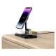 Tech-Protect QI15W-A22 MagSafe Inductive Charger with 3in1 MagSafe Stand for Smartphone / Apple Watch / AirPods - Black